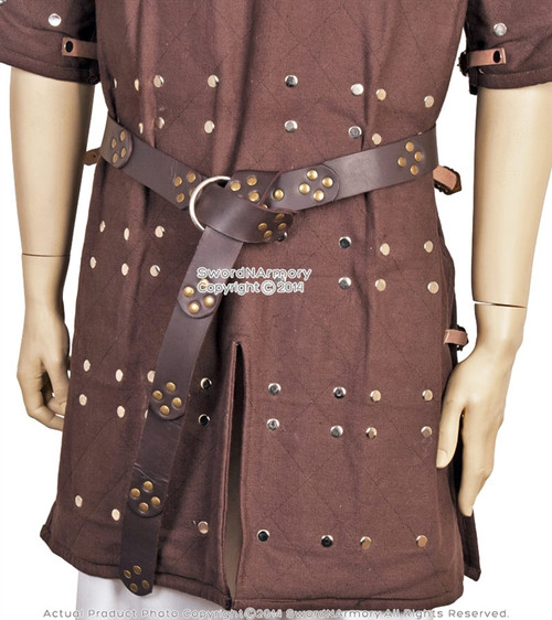 Medieval Leather Ring Belt Renaissance Dressing SCA LARP Costume Cloth 