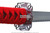 4 PCS Red Classic Dragon Japanese Samurai Sword Set Katana Wakizashi Tanto Stand