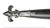 14" Medieval Black Historical Dagger Short Sword with French Fleur-de-lis Pommel