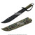 Black Commando Knife Camping Survival Jungle Machete with Camo Carrying Sheath