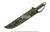 Black Commando Knife Camping Survival Jungle Machete with  Camo Carrying Sheath