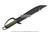 Black Commando Knife Camping Survival Jungle Machete with  Camo Carrying Sheath