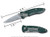 Green Pocket Folding Knife With Serrated Blade, Liner Lock