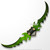 49" Fantasy Anime Sword Green Blade Shield Cosplay Video Game Weapon