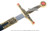 Golden King Excalibur Medieval Crusader Sword With Sheath