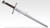 Hand AndA Half  Medieval Chivalry Crusader Knight Claymore Sword with Plaque