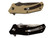 Defcon TX030 Proelia Recurve Tanto Point D2 Steel Blade Ball Bearing Liner Lock G10 Handle Tactical Folding Knife (variety of handle colors and blade finishes)