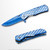 Spring Assisted Opening Knife Pocket Folding Blade Hearts Aluminum Blue