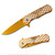 Spring Assisted Opening Knife Pocket Folding Blade Hearts Aluminum Gold