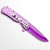 Spring Assisted Opening Knife Pocket Folding Blade with Hearts Aluminum Handle