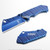 Spring Assisted Open Cleaver Knife Anodized Blue Finish Coating Folding Pocket