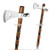 19" Tomahawk Axe With Pipe Cosplay Decorative Reenactment  Blade with Non Functional Piece Pipe