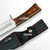 12" Razor Hunting Carrying Knife Black Wood Design  Handle & Sheath