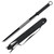 27" Two Tone Blade Ninja Machete Sword Black Cord Wrapped Handle, Including Two Throwing Knives With Black Nylon Sheath