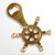 Set of 6 Handmade Brass Miniature Keychain Keyring Nautical Gift Souvenir Telescope Eyeglass Ship Wheel Bottle Opener