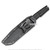 12.5" Black 1065 Manganese Steel Tactical Drop Point Tanto w/Kydex Sheath