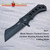 Black Massive Tactical Cleaver Outdoor Hunting Kitchen Knife Folding Blade