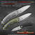 Defcon Hybrid Folding Pocket Knife With 3.6 Inch Blade, Gray Titanium G10 Handle