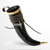 Deluxe Medieval Drinking Horn BOS TAURUS Viking Cup Brass Fitting Leather Holder