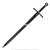 39" Hand Forged Medieval Sword Templar Knight Sword Crusader Carbon Steel Blade