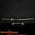 Torch Flying Dragon Fantasy Samurai Katana Sword Gold Accent with Four Claws