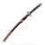 Red Torch Dragon Fantasy Samurai Katana Sword with Four Claws Style Guard