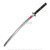 40" Black Ninja Katana Sword Decorative Full Tang with Scabbard and Back Strap