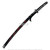 39" Azure Scarlet Ebony Dragon Katana Samurai Sword Unsharpened Steel Decoration