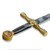 33" Excalibur King Arthur Royal Sword Steel Medieval Renaissance Gold Silver