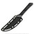 8.5" Fixed Blade Knife with Hard Sheath Black/Charcoal 3CR13 Steel Sharpened