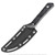 8.5" Fixed Blade Knife with Hard Sheath Black/Charcoal 3CR13 Steel Sharpened