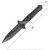 8.75" Fixed Blade Knife with Hard Scabbard Black/Grey Double Edge 3CR13 Steel