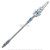 39" Silver Blue Fantasy Spear Staff Foam Anime Video Game Cosplay Costume Prop