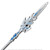 39" Silver Blue Fantasy Spear Staff Foam Anime Video Game Cosplay Costume Prop