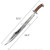 33.5" Cutlass Machete Manganese Steel Battle Ready Full Tang Leather Sheath