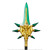 39" Primordial Jade Winged Foam Spear Polearm Impact Fantasy Video Game Cosplay