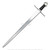 7018 36" Function Arming Short Sword Medieval Sharp Tang XVI Type W Pommel 1 Guard