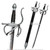 38.5" Small Rapier Sword Stainless Steel Medieval Renaissance Knight Fantasy
