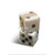 11mm 2 Pcs Genuine White Bone Dice Hand Inlaid Concentric Pips Gambling TTRPG