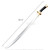 35" Foam Dao Chinese Broad Sword Saber Anime Videogame Cosplay Prop w/ Scabbard