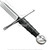 36" Damascened Handmade Medieval Norman Sword 1075 Steel Sharpened Full Tang