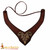 Princely Leather Neckband with Antique Brass Mount for LARP Cosplay