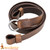 Leather Belt with Lustrous Steel Ring Genuine Leather Sword Hanging Belt 