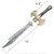 Munetoshi 25" Medieval Floral Crusader Foam Sword Engraved Blade Golden Hilt