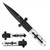 Gothic Cross Folding Knife White Marble And Black