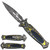 Gold Black With Silver Inlay Falcon Folding Knife