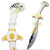 26.5" Foam Saba Ranger Power Mighty Replica Anime Tiger Morphin Cosplay Costume Ranger Prop White