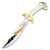 26.5" Foam Saba Ranger Power Mighty Replica Anime Tiger Morphin Cosplay Costume Ranger Prop White