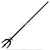 64” Polypropylene Modular Customizable Shaft Spear Trident Naginata Heads Rd Blk