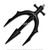 64” Polypropylene Modular Customizable Shaft Spear Trident Naginata Heads Rd Blk